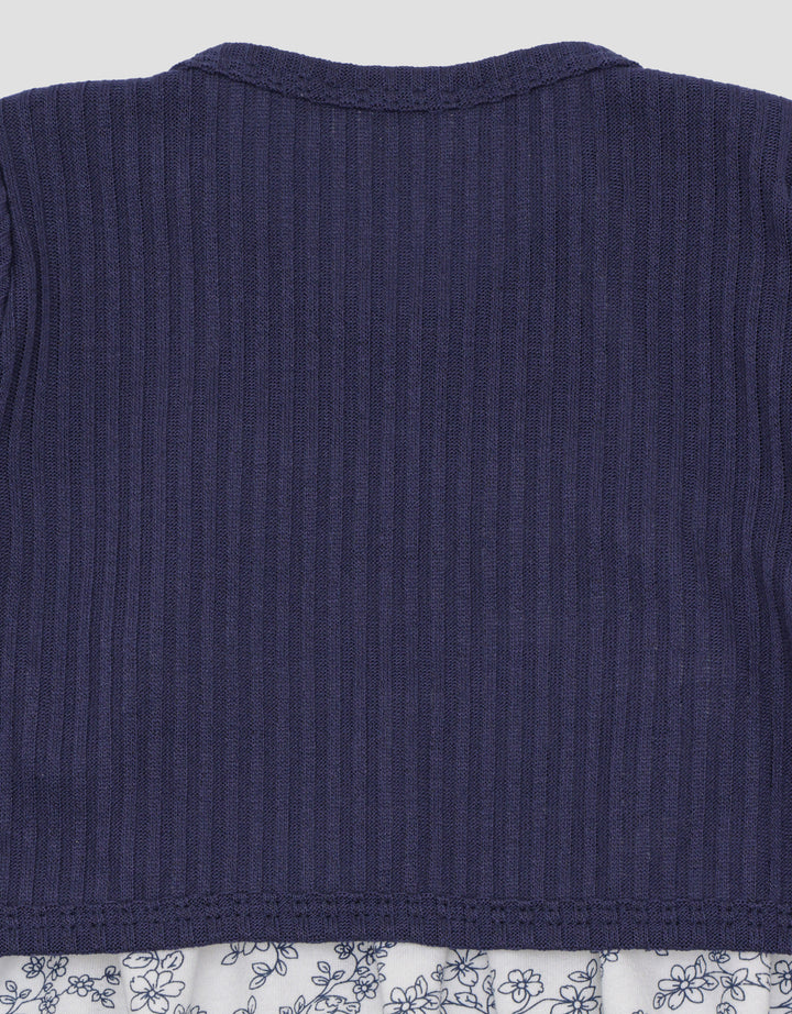 Little M Ss Midi Dress Cardigan With Fp Flower Dress Bayi Perempuan