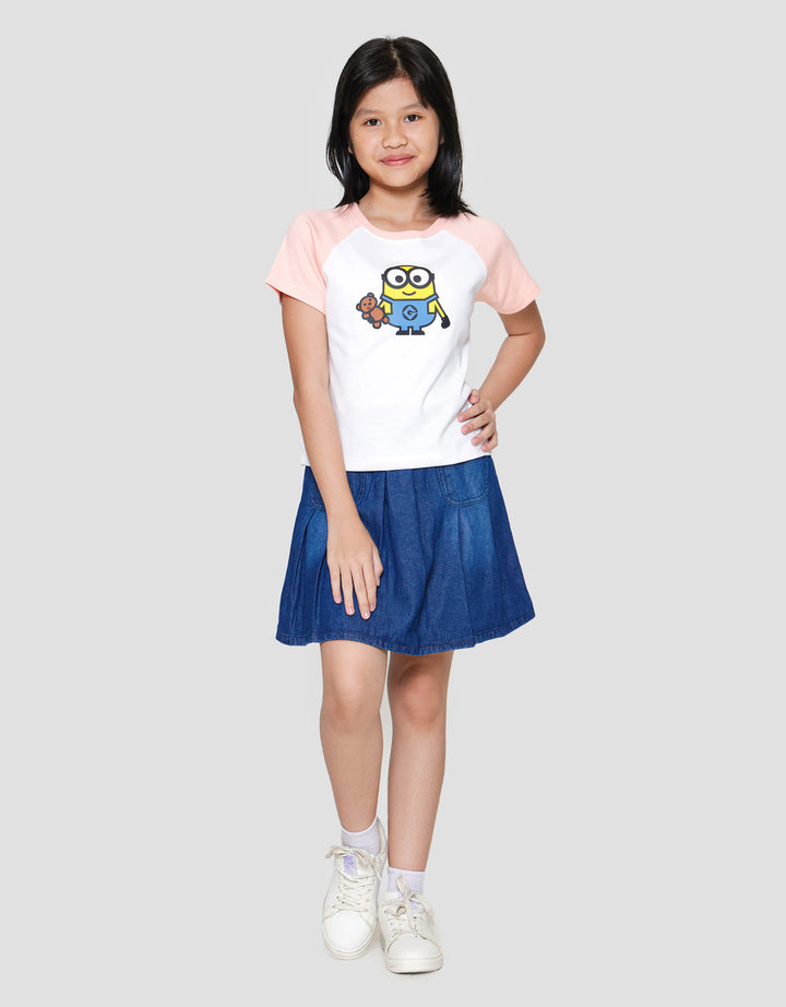Character Minions Raglan Kaos Anak Perempuan