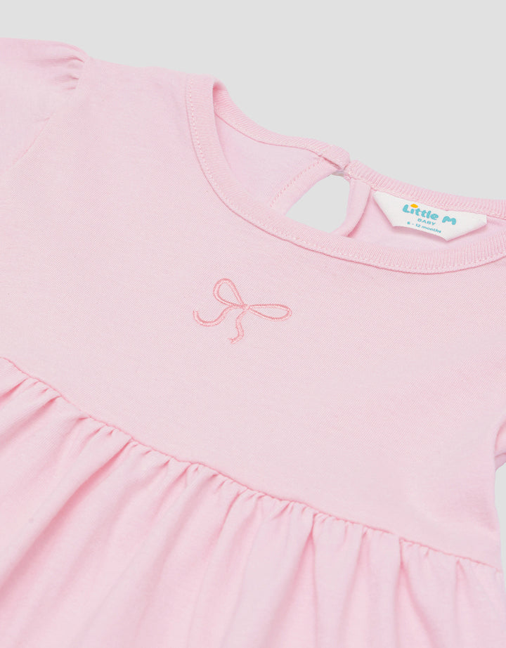 Little M Jersey Embro Pita Dress Bayi Perempuan