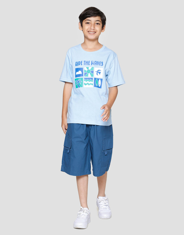 Nevada Print Summer Catch Kaos Anak Laki-laki