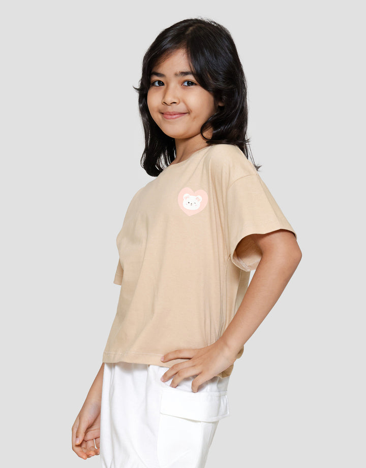 Little M Love Back Print Kaos Anak Perempuan