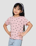 Little M Rib Bordir Chenile Pita Kaos Anak Perempuan