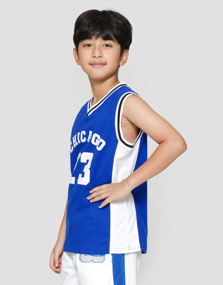 Nevada Sleeveless Fashion Print City Print Kaos Anak Laki-laki