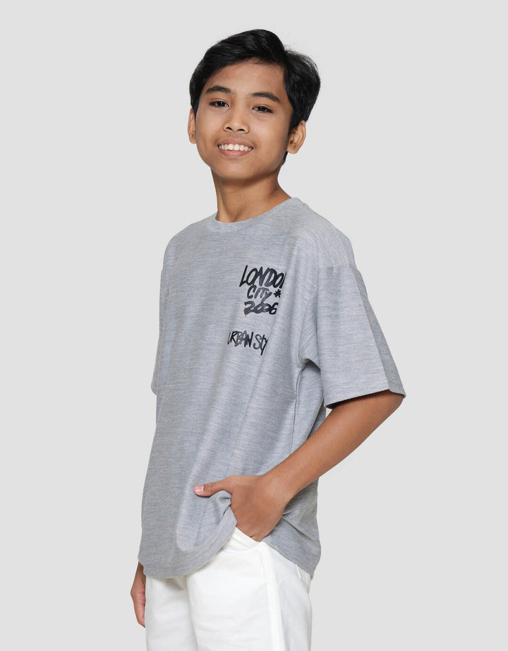 Nevada Oversize Baby Terry Print City Kaos Anak Laki-laki