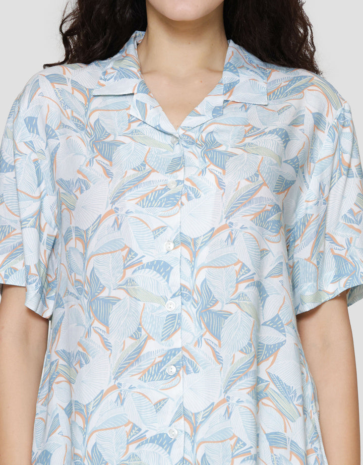 St. Yves Blue Leaf Setelan Piyama Wanita