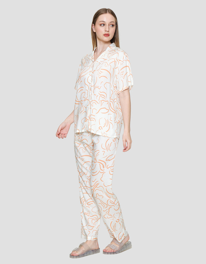 St. Yves Ss Pyjama Pants Outline Flower