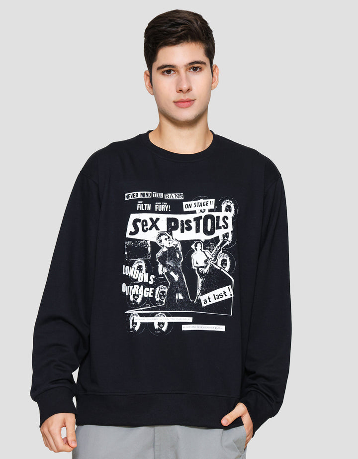 Aos Universal Music Theme Rock Star Sex Pistol Sweater Pria