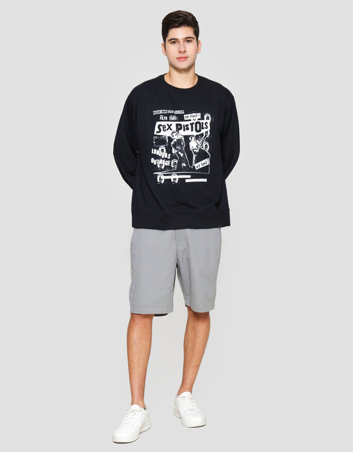 Aos Universal Music Theme Rock Star Sex Pistol Sweater Pria