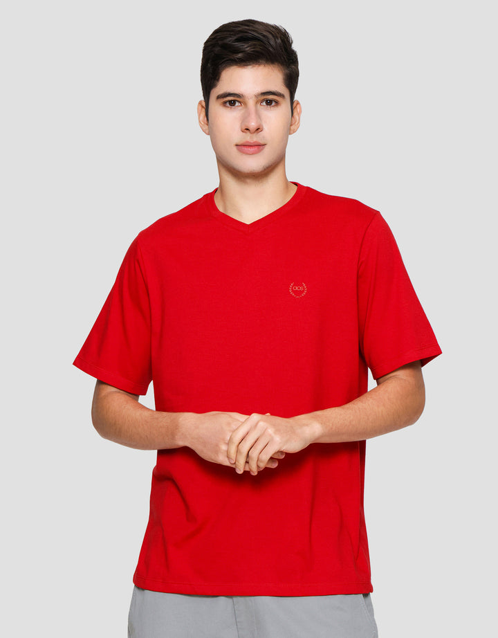 Aos Kerah Vneck Kaos Pria