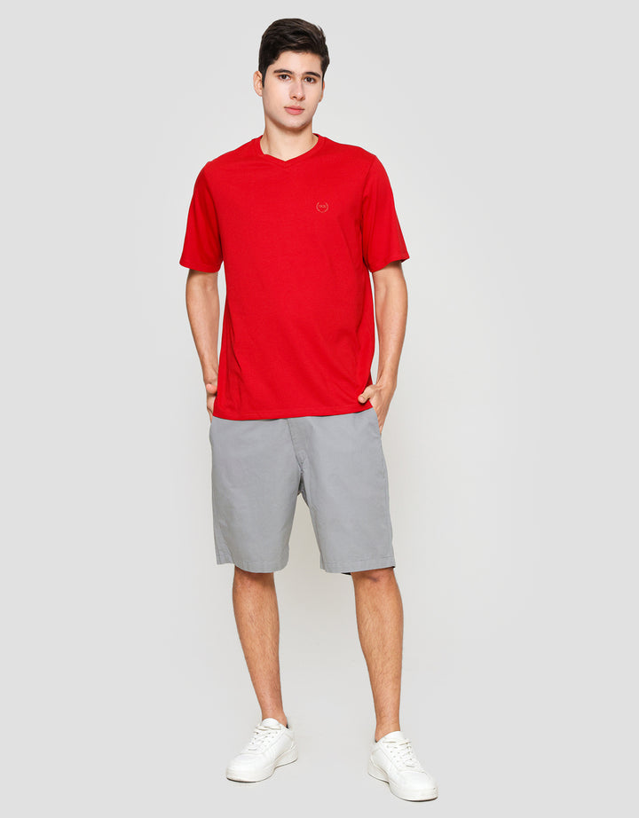 Aos Kerah Vneck Kaos Pria