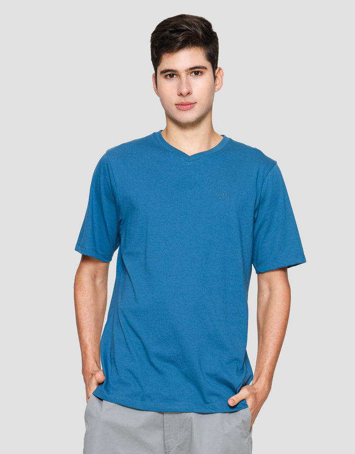 Aos Kerah Vneck Kaos Pria