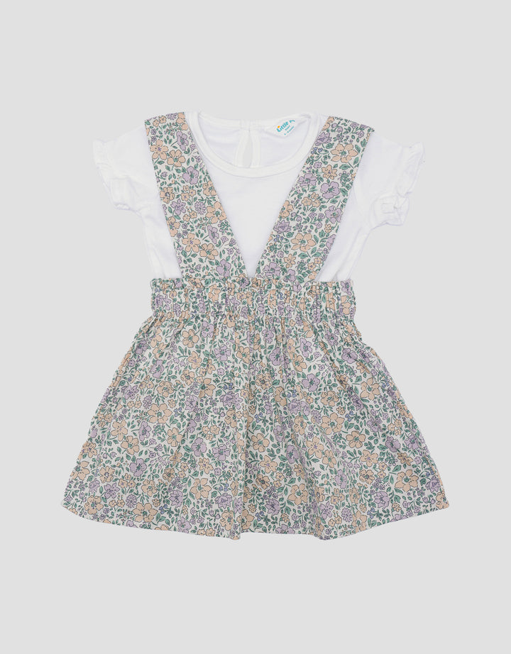 Little M 2Pc Print Floral Dress Bayi Perempuan