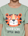 Little M Roarsome Print Kaos Lengan Pendek Anak Laki-laki