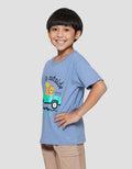 Little M Animal Beep Beep Print Kaos Lengan Pendek Anak Laki-laki