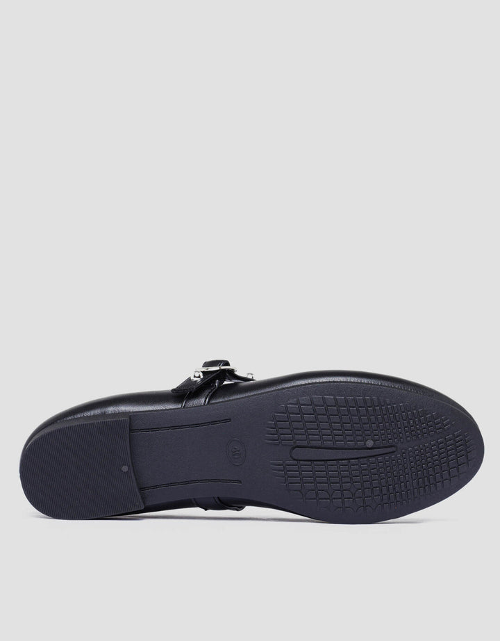 Connexion Round Pearl Mary Jane Sepatu Flat Wanita