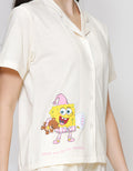 Nevada Spongebob Print Setelan Piyama Wanita