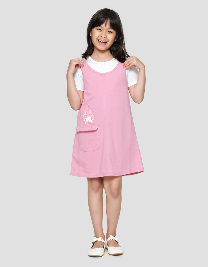 Character Overall Kantong My Melody Midi Dress Anak Perempuan