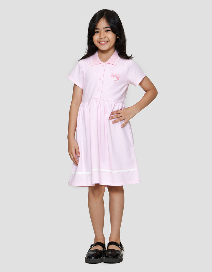 Character Kerah My Melody Dress Anak Perempuan