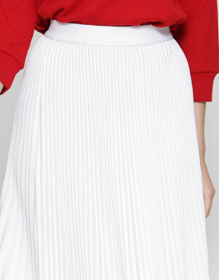 Annisa Full Length Pleated With Exposed Band Rok Maxi Wanita