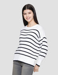 St. Yves Stripe Oversized Sweater Wanita