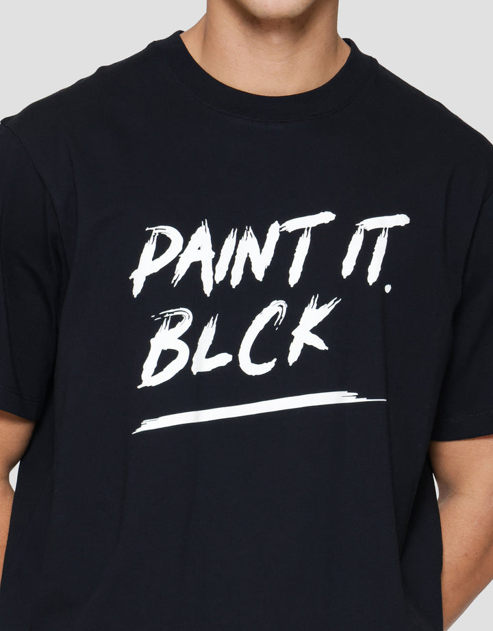 Aos Theme Rock Star Text Kaos Lengan Pendek Pria