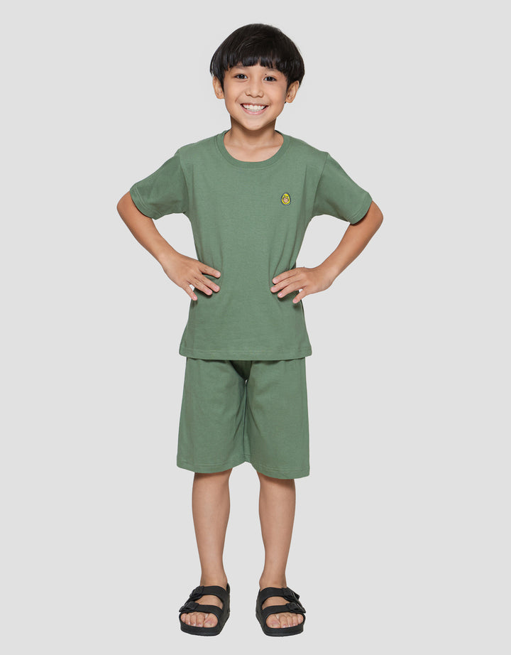 Little M Avocado Bordir Print Pakaian Setelan Anak Laki-laki