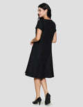Connexion Round Neck Midi Dress Wanita
