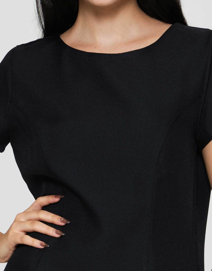 Connexion Round Neck Midi Dress Wanita