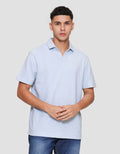 Cole Fancy Solid Ottoman Vneck Kaos Polo Pria