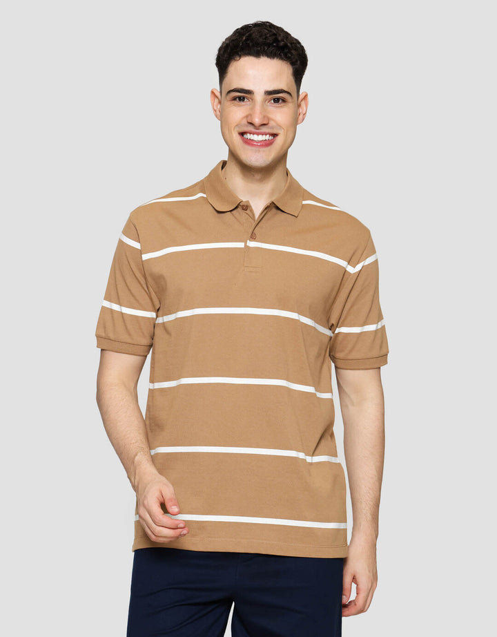 Cole Stripe Rib Kaos Polo Pria