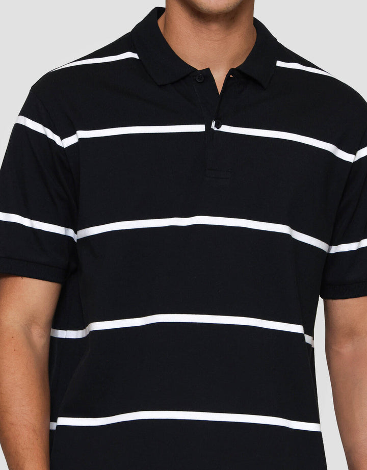 Cole Stripe Rib Kaos Polo Pria