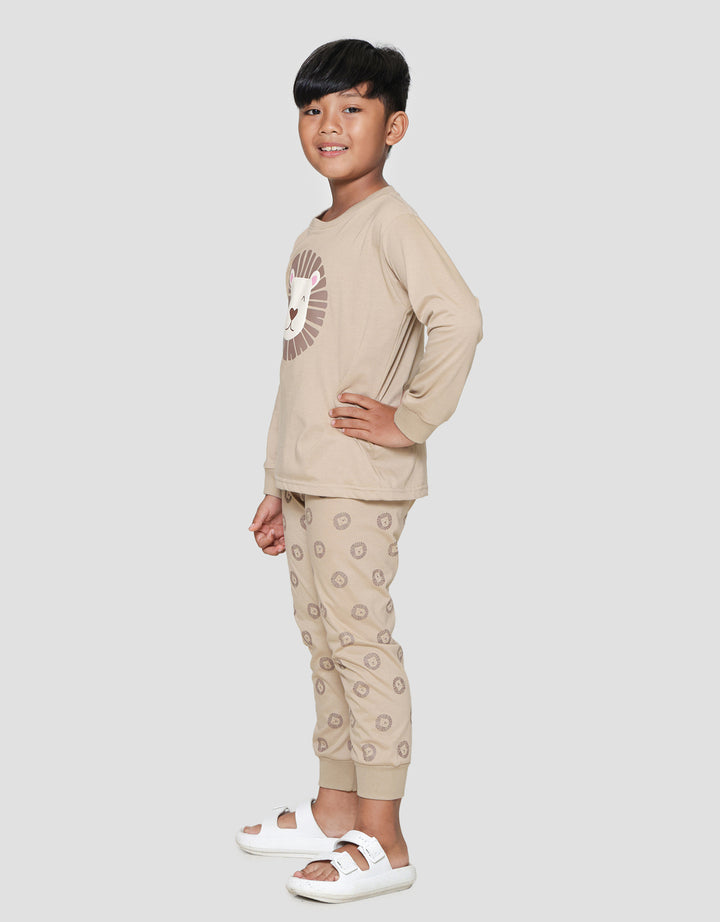 Little M  Boy Lion Face Piyama Setelan Anak Laki-laki