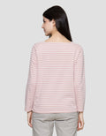 Connexion Stripe Square Neck Rib Women's Long Sleeve T-Shirt