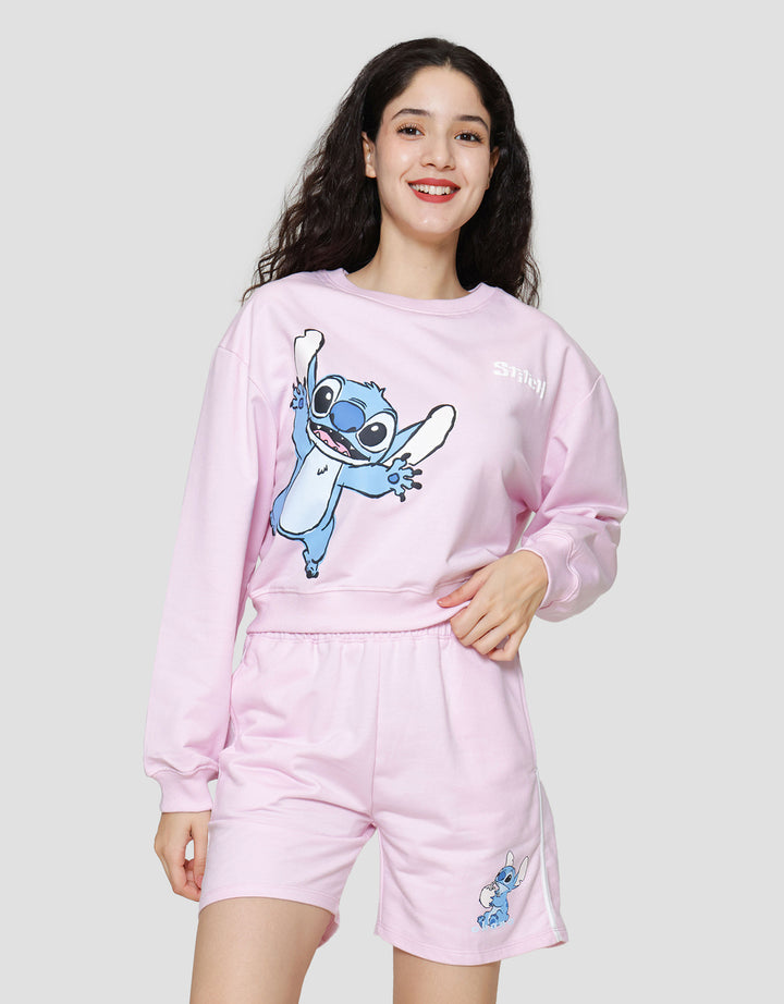 Disney Boxy Baby Terry Print Stitch Sweater Wanita