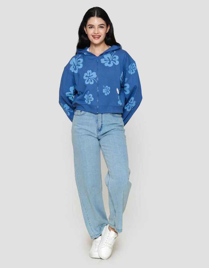 Disney Baby Terry Boxy Full Print Hibiscus - Stitch Jaket Wanita