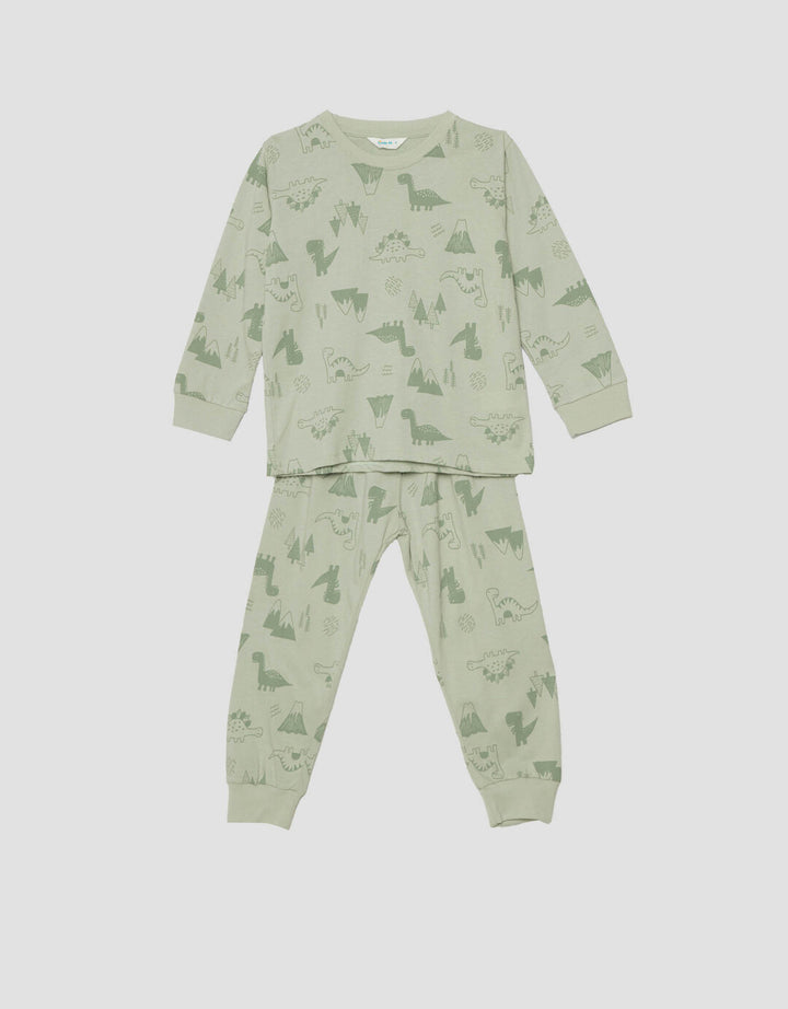 Little M Dino Setelan Anak Laki-laki