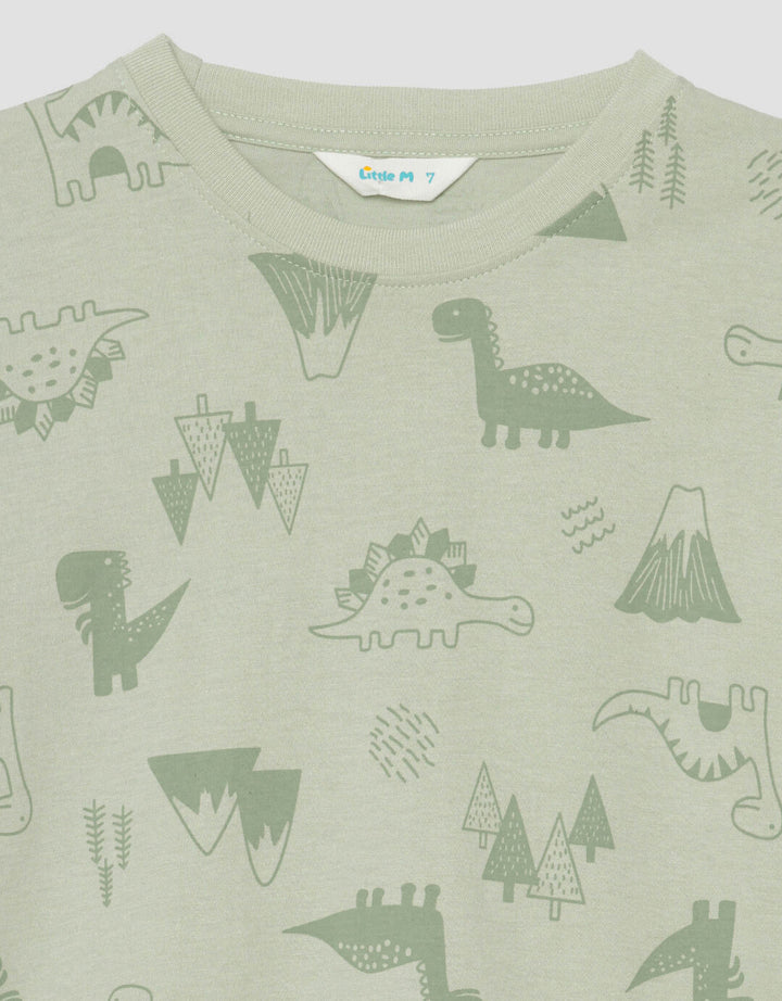 Little M Dino Setelan Anak Laki-laki