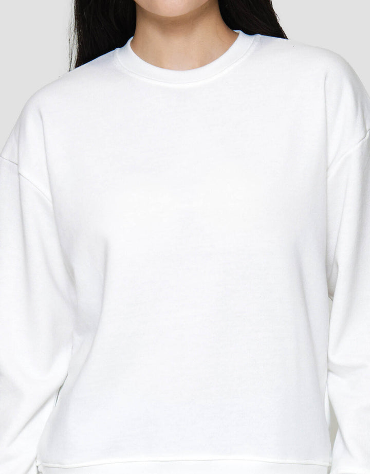 Nevada Solid Fleece Sweater Wanita