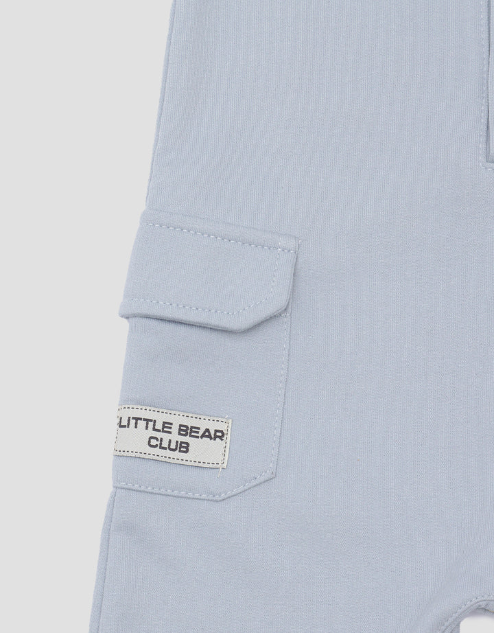 Little M Knitt Bear Romme Jumpsuit Anak Laki-laki