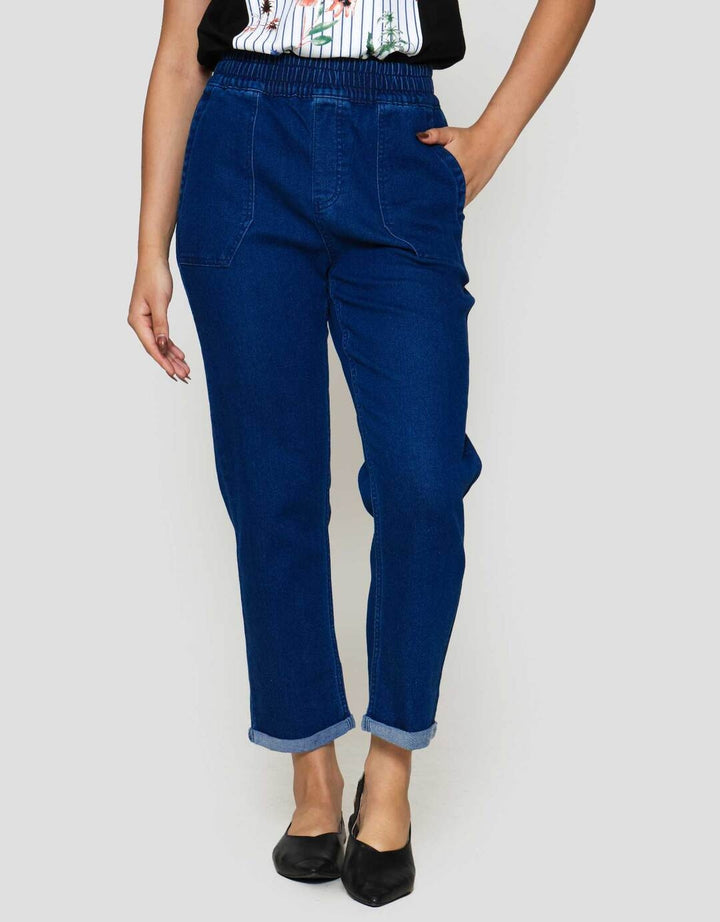 St. Yves Full Elastic Drawstring Celana Denim Wanita