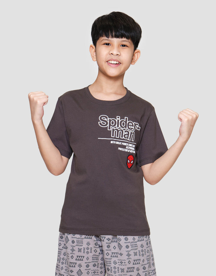 Marvel Spd Tulisan Logo Kaos Anak Laki-laki