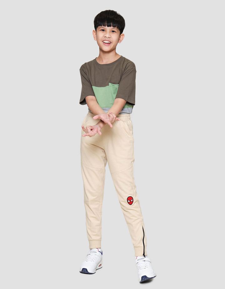 Marvel Spiderman Cut Sew Zipper Jogger Anak Lki-laki