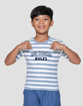 Little M No More Rules Print Kaos Oversize Anak Laki-laki