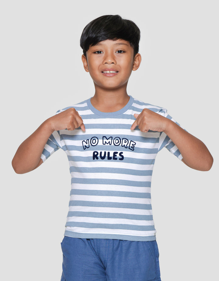 Little M No More Rules Print Kaos Oversize Anak Laki-laki