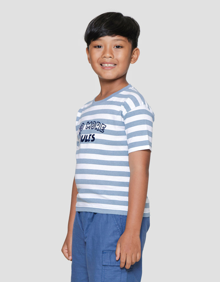 Little M No More Rules Print Kaos Oversize Anak Laki-laki