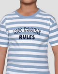 Little M No More Rules Print Kaos Oversize Anak Laki-laki