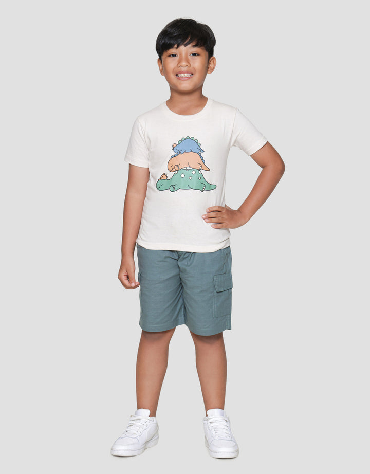 Little M Ov Basic Kantong Print Kaos Lengan Pendek Anak Laki-laki