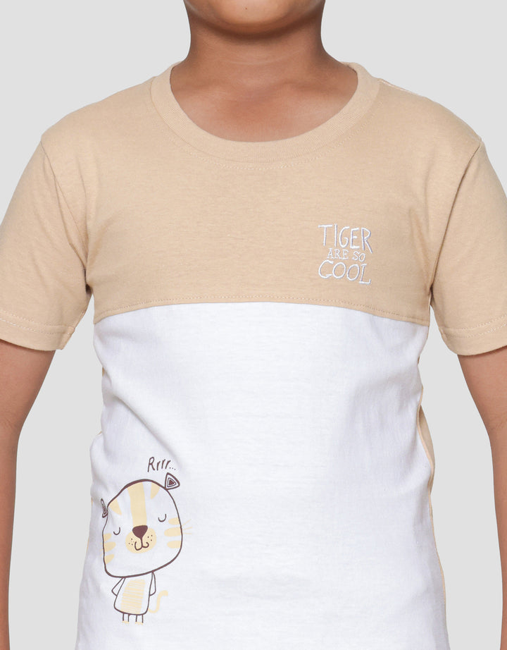 Little M Komb Tiger So Cool Print Kaos Anak Laki-laki