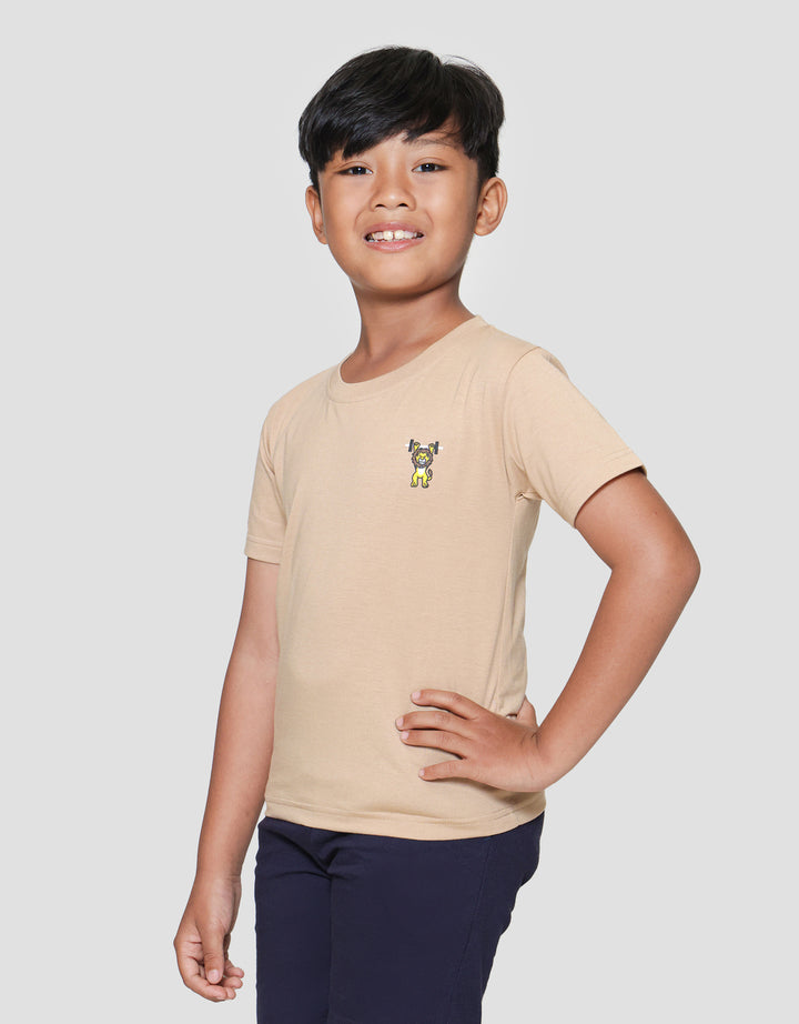 Little M Lion Print Kaos Lengan Pendek Anak Laki-laki