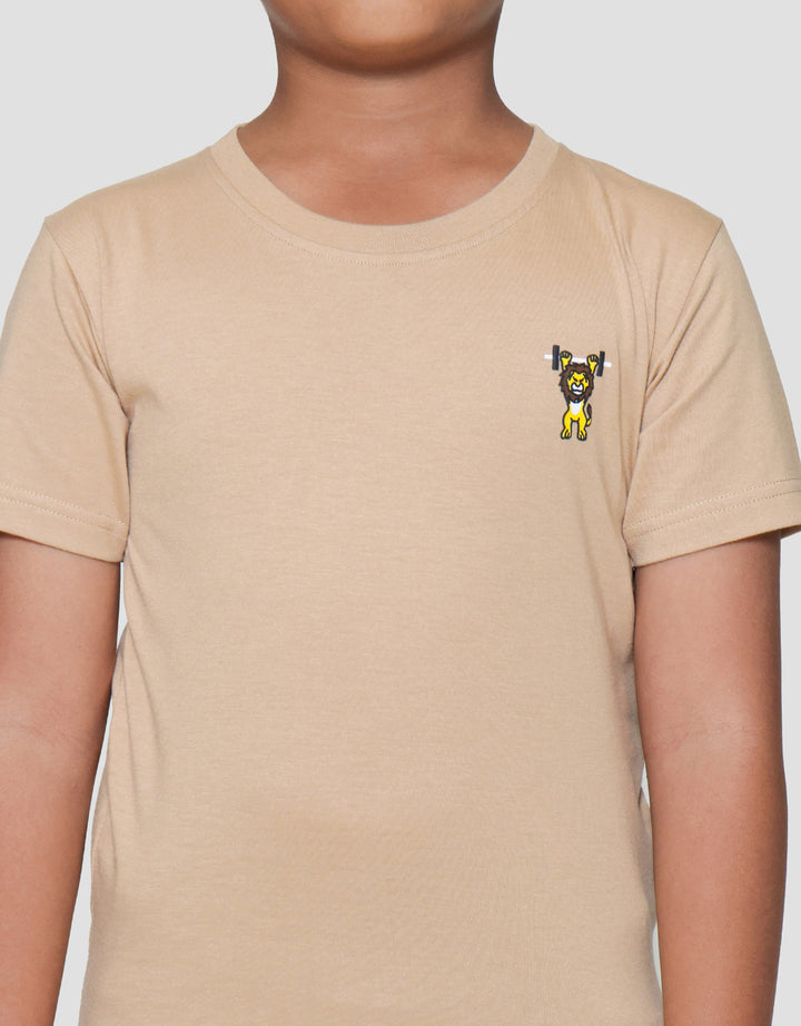 Little M Lion Print Kaos Lengan Pendek Anak Laki-laki